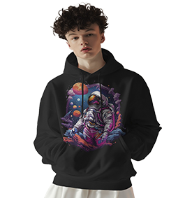 Black Printed Hoodie Stylish Men Wear Online in India